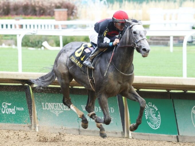 2yo filly V V's Dream cruises to victory in the 2023 Pocahontas S. (G3) at Churchill | Coady photo