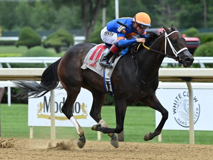 The Queens M G rolls to victory in the historic Schuylerville S. at Saratoga - NYRA photo