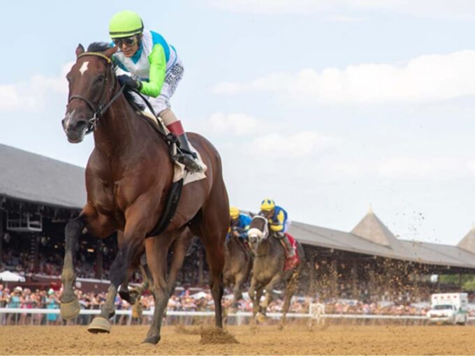 Landed powers to victory in the $200,000 Fleet Indian S. - Sarah Andrew/NYRA