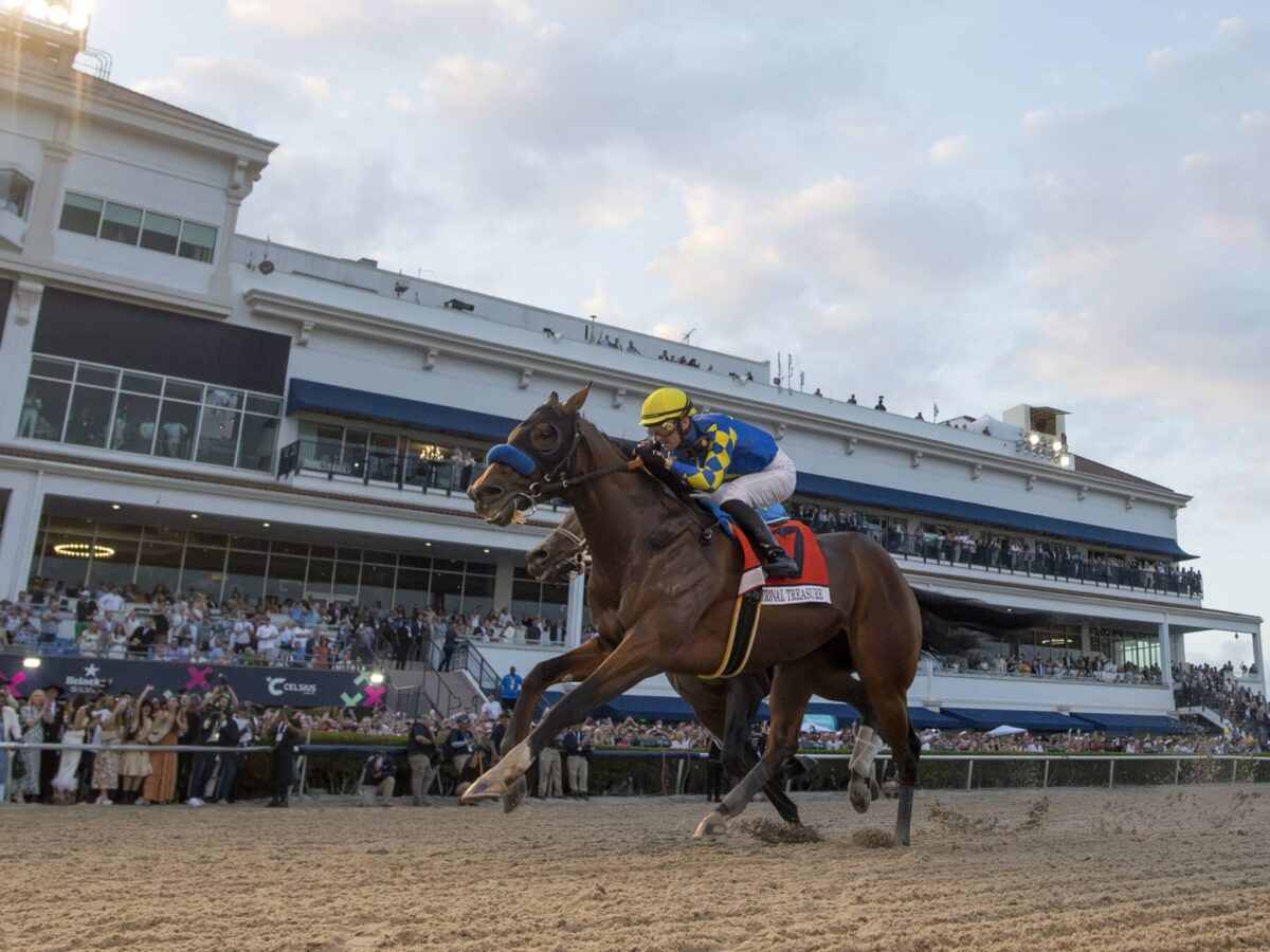 National Treasure wins the 2024 Pegasus World Cup (G1) at Gulfstream Park | Coglianese photo